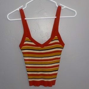 S, Sky and Sparrow, stripped, crop tank